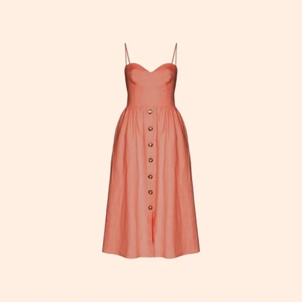 1HR SALE ⚡Reformation Cale Dress (Salmon)